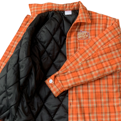 Checked padded jacket V0845