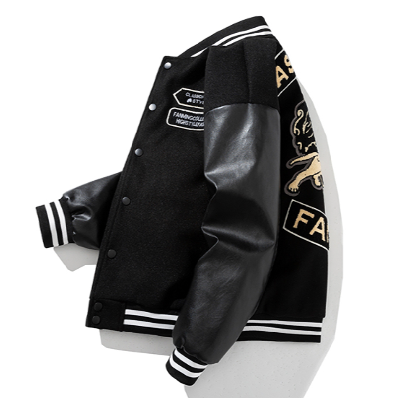 Embroidered Baseball Jacket V0840