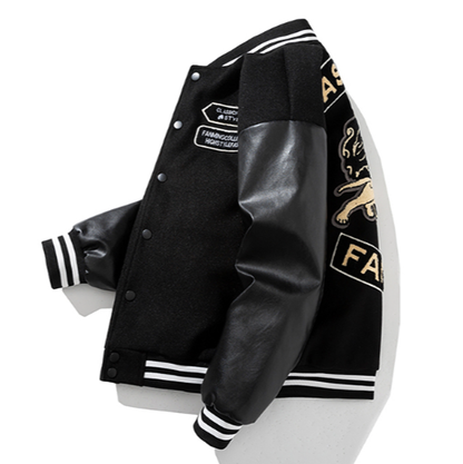 Embroidered Baseball Jacket V0840