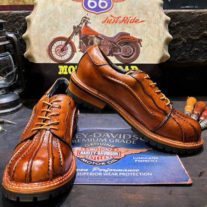 Retro Leather duck Shoes V0908