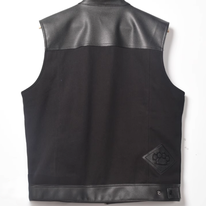 American Panel Leather Vest V0099