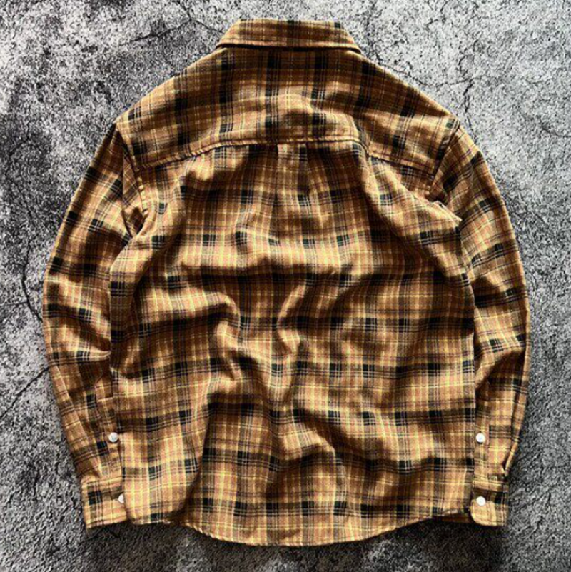 Retro Plaid Casual Shirt V0922