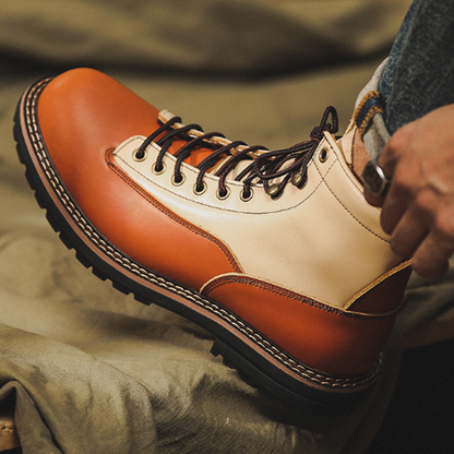 Retro Cowhide Work Boots V0795