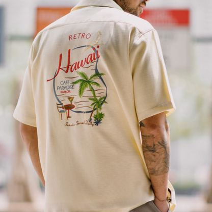 Hawaiian Floral Cuban Collar Shirt V1017