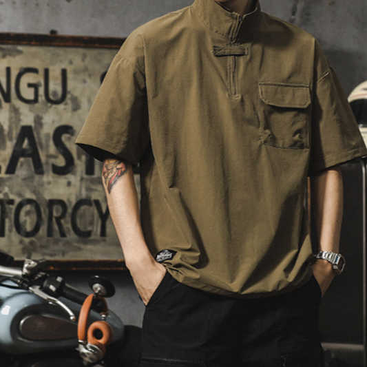Standcollar RetroShirt V0965
