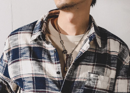 American retro check shirt V0146