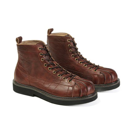 Classic Leather High-Top Boots V1032