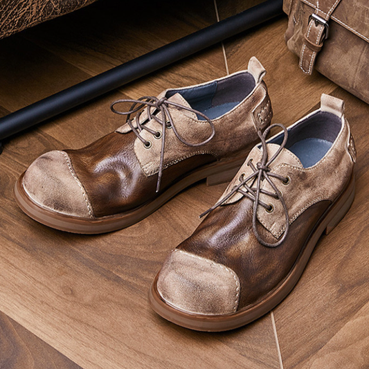 Retro Handmade Leather Shoes V0875