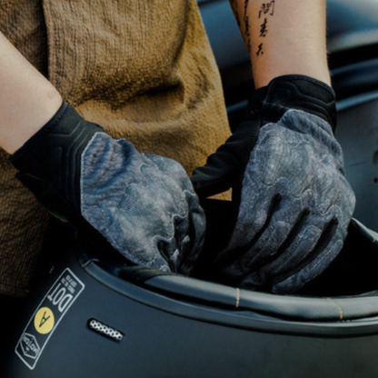 Breathable Retro Motorcycle Gloves V0977