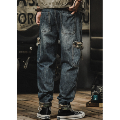 Camouflage Splice Cargo Pants V0972
