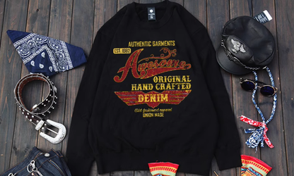 American vintage print sweatshirt V0064