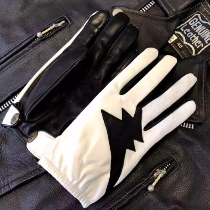 lightning Leather Motorcycle Gloves  V0826