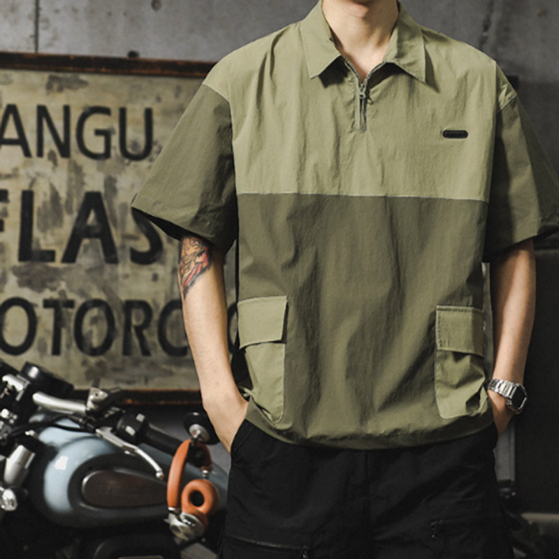 Quick-Dry Color Blocks Shirt V0970