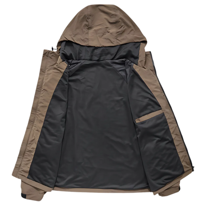 Multi-pocket hooded windbreaker V0213