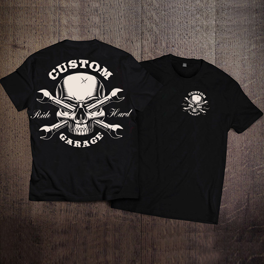 Skull Biker Club T-Shirt V0949