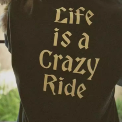 Biker style back logo T-shirt V0485