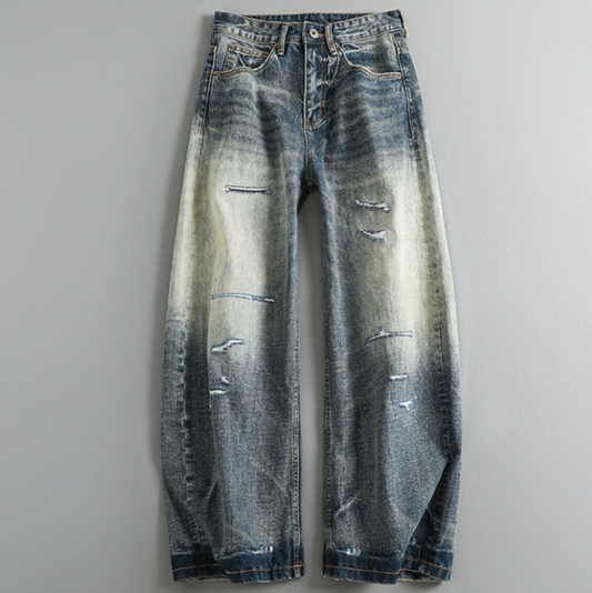 Vintage Colorblock Wide-Leg Jeans V0926