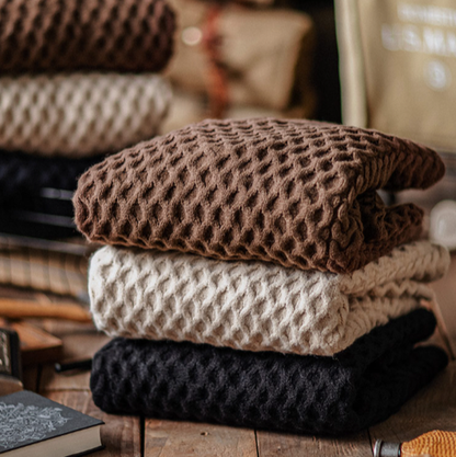 Heavyweight Knit Pullover Sweater V0853