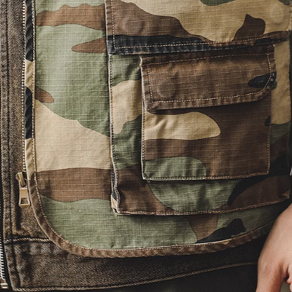 Multi-pocket camouflage vest V0475