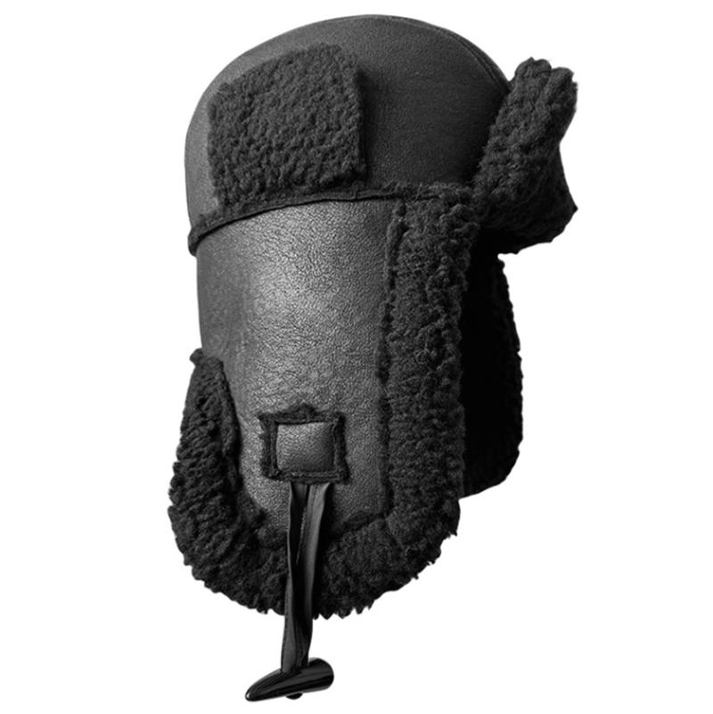 Fake Leather Winter Cap V0882