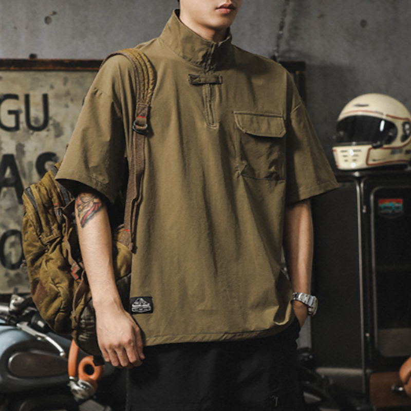 Standcollar RetroShirt V0965