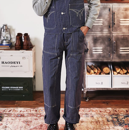 Hickory Stripe Painter Pants V1045