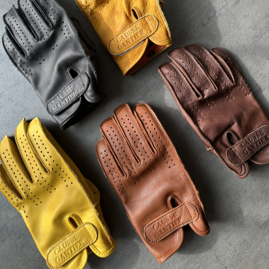 Vintage Leather Motorcycle Gloves V0928
