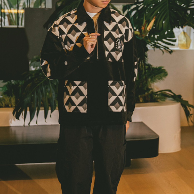 Retro Diamond Coach Jacket V0846