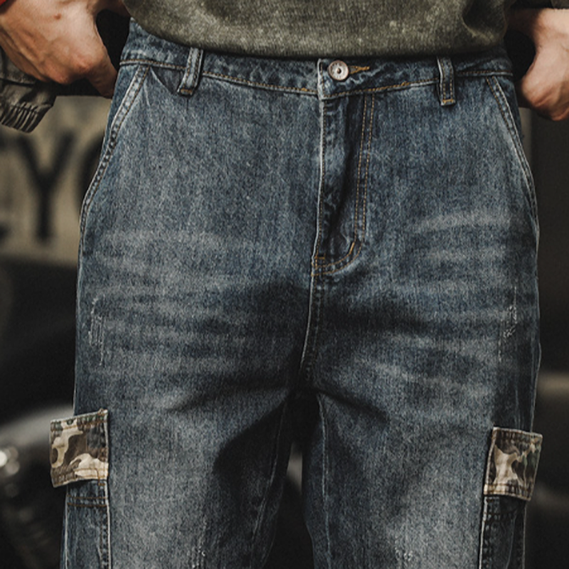 Camouflage Splice Cargo Pants V0972