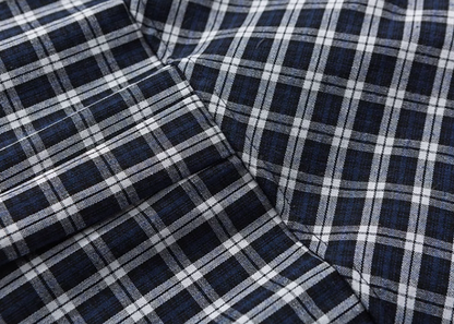 Patchwork Check Shirt V0232