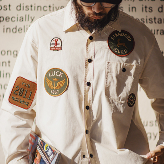 Embroidered Pocket Shirt V0915