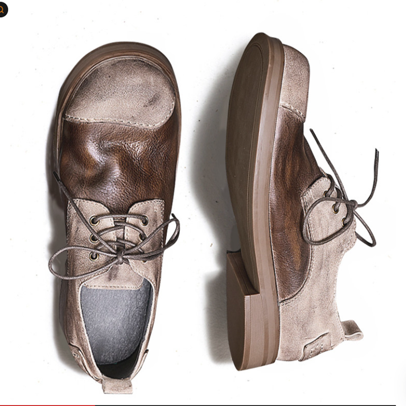 Retro Handmade Leather Shoes V0875