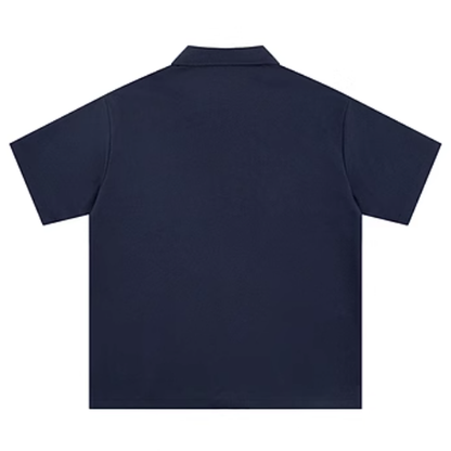 Retro Embroidered Patchesl Shirt V0553