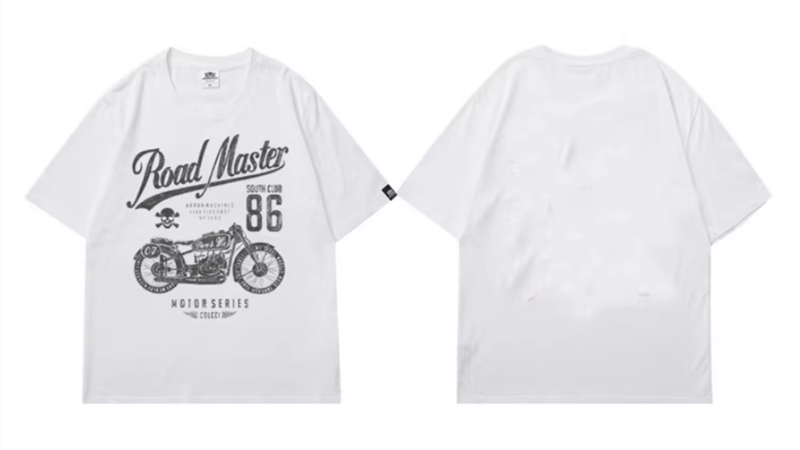 Classic Bike Print T-shirt V0060