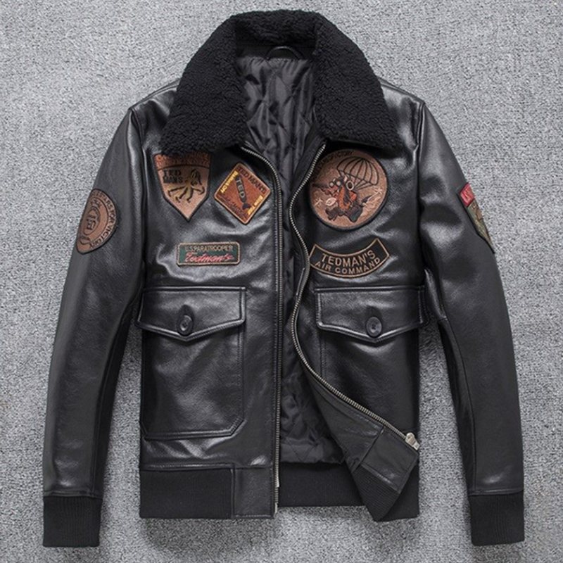 Leather Flight Jacket  V0874