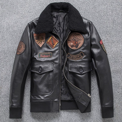 Leather Flight Jacket  V0874
