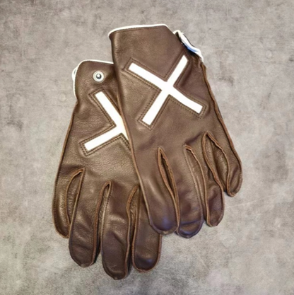 Retro Leather Motorcycle Gloves V0847