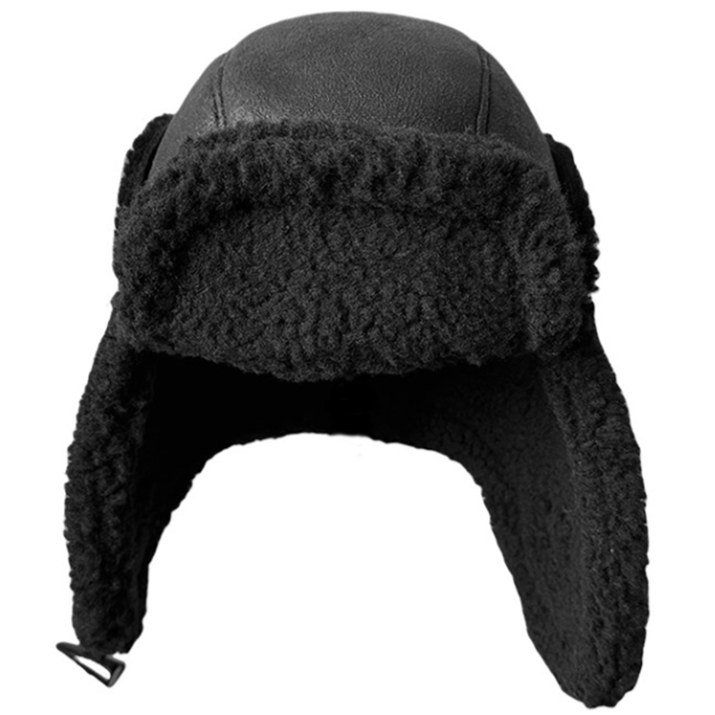 Fake Leather Winter Cap V0882