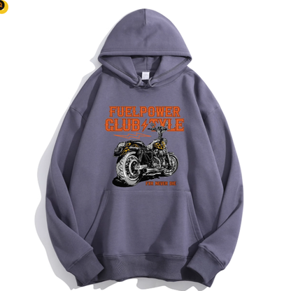 Bike logo print hoodie V0252