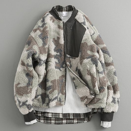 Camouflage Baseball Jacket V0835