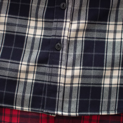 Heavyweight retro check shirt V0198