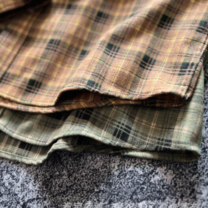 Retro Plaid Casual Shirt V0922