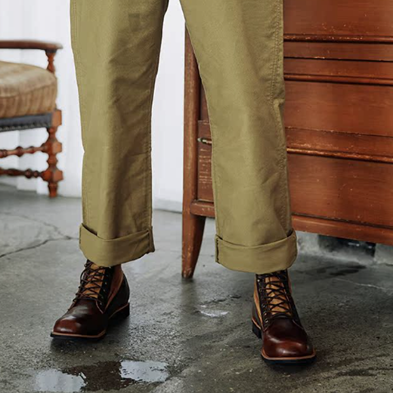 Retro Leather High-Top Boots V0863