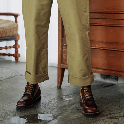 Retro Leather High-Top Boots V0863