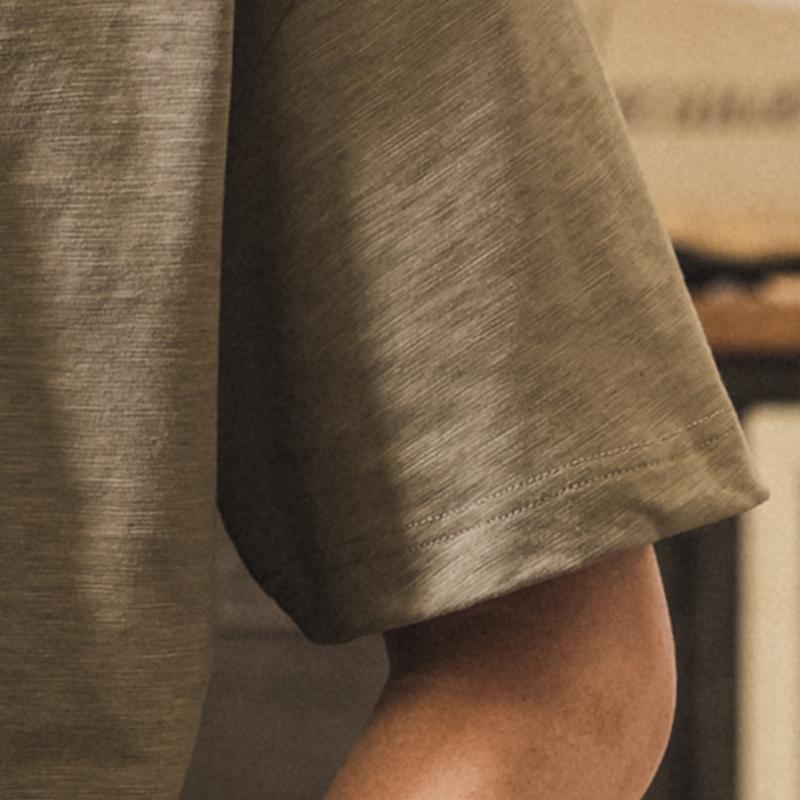 Retro Bamboo Cotton T-Shirt V0910