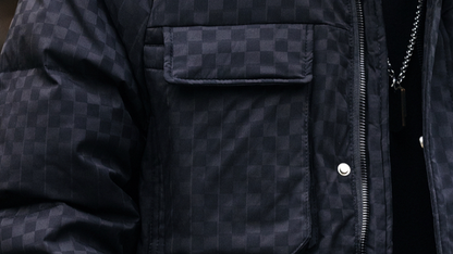 Casual Plaid Down Jacket V0858