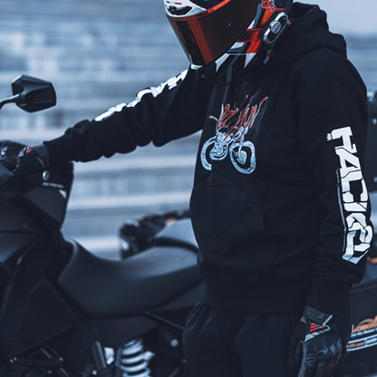 American Bike Print Hoodie V0029