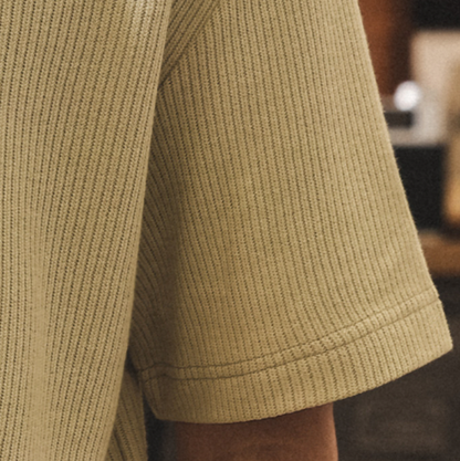 Retro Striped V-Neck T-Shirt V0911