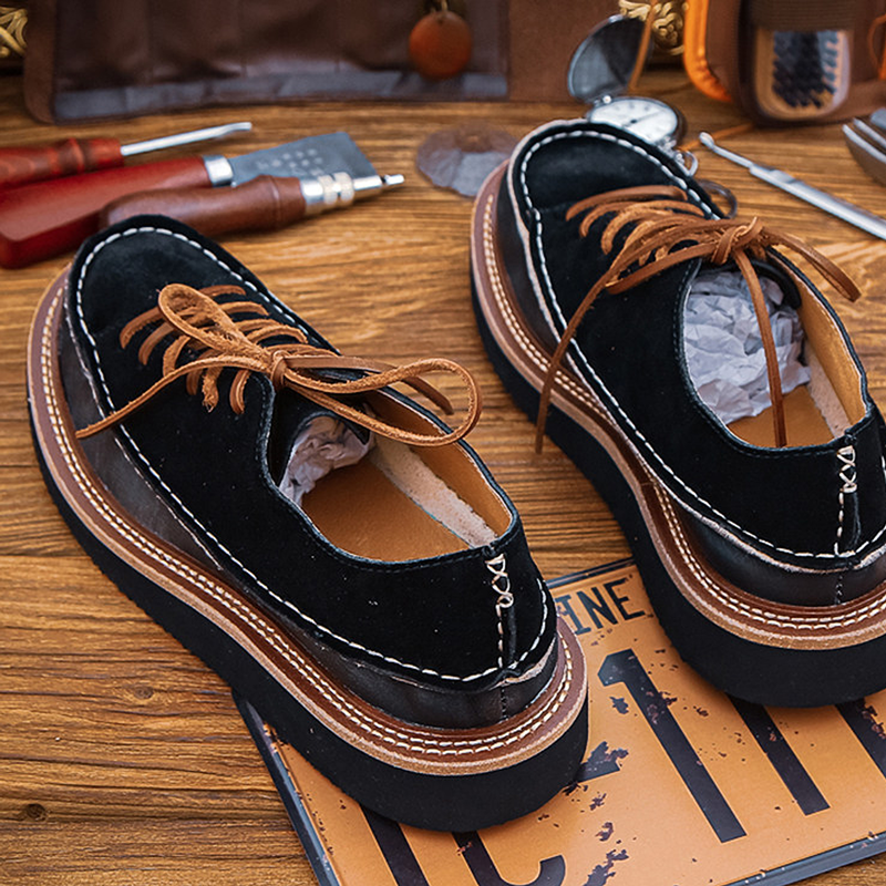 Casual Leather Low-cut Shoes V1033