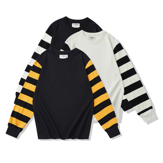 Retro Stripe Long Sleeve Tee V0779